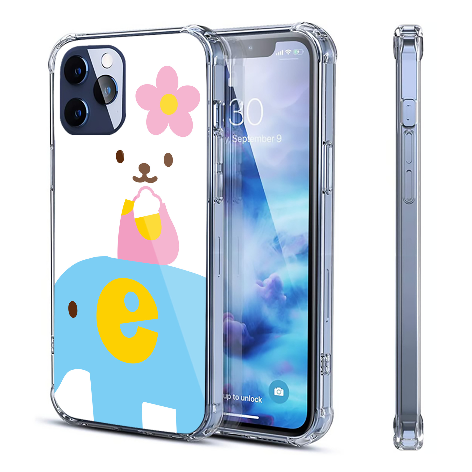 （画像用） Hello Kitty ハローキティ 【iPhone 12シリーズ対応】透明スマホケース（クリアソフトケース）